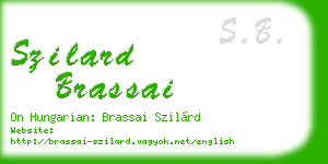 szilard brassai business card