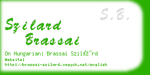 szilard brassai business card